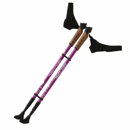 2Pcs Hiking Walking Sticks Trekking Poles Nordic Walking Aluminum Camping Hiking
