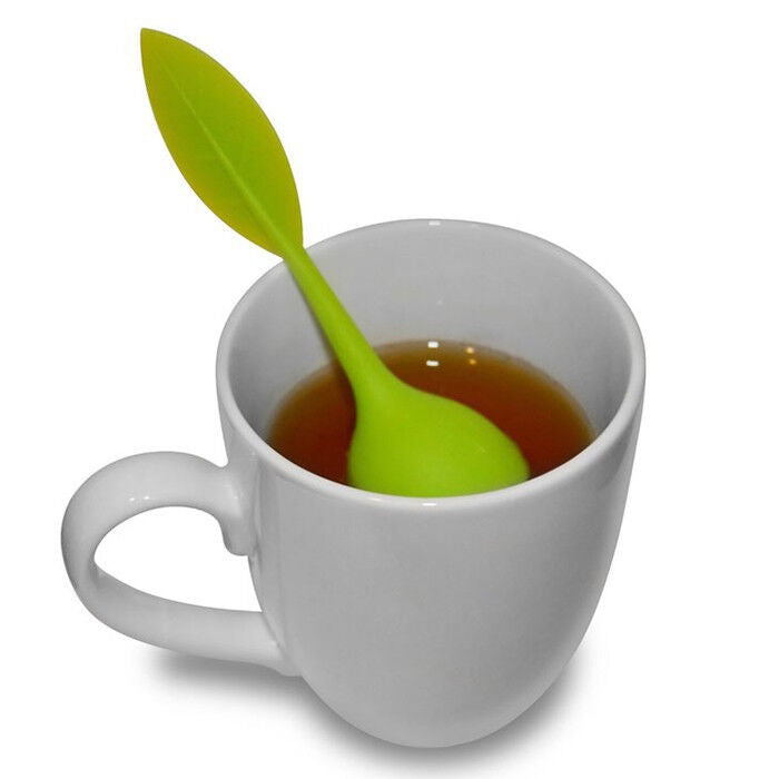 Tea Infusers Silicone Food-grade Stainless Steel Leaf Shape Tea Strainer Filter