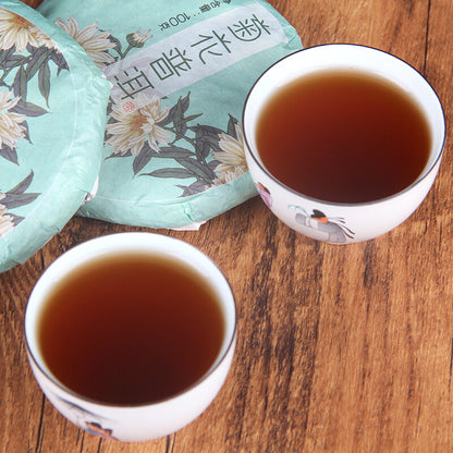 Chrysanthemum Pu'er Tea Cake Pu'er Ripe Tea Leaves 100 Grams