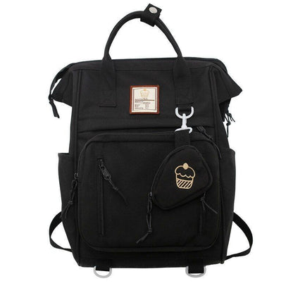 Double Zipper Backpack Multifunction School Bag Shoulder Bag Laptop 26*16*39 Cm