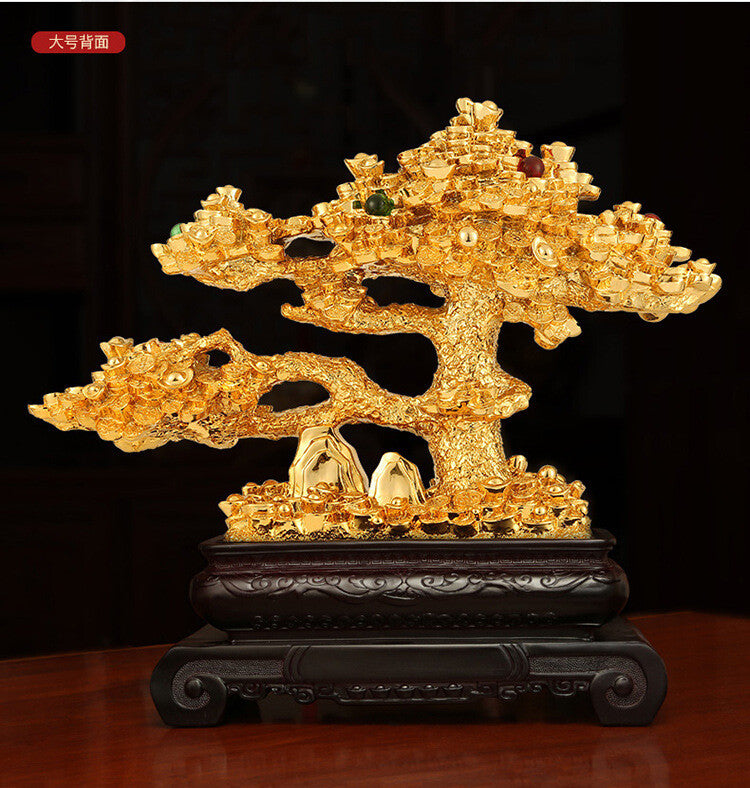 Feng Shui Resin Statue Money Tree Wealth Tree of Life Bonsai Tree Lucky Tree