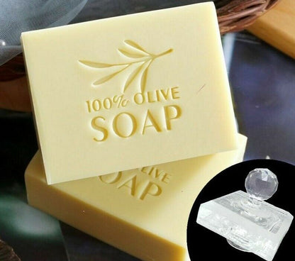 Acrylic Soap Stamps 100% Pure Olive Exquisite Transparent Handmade Sealing 4x4cm