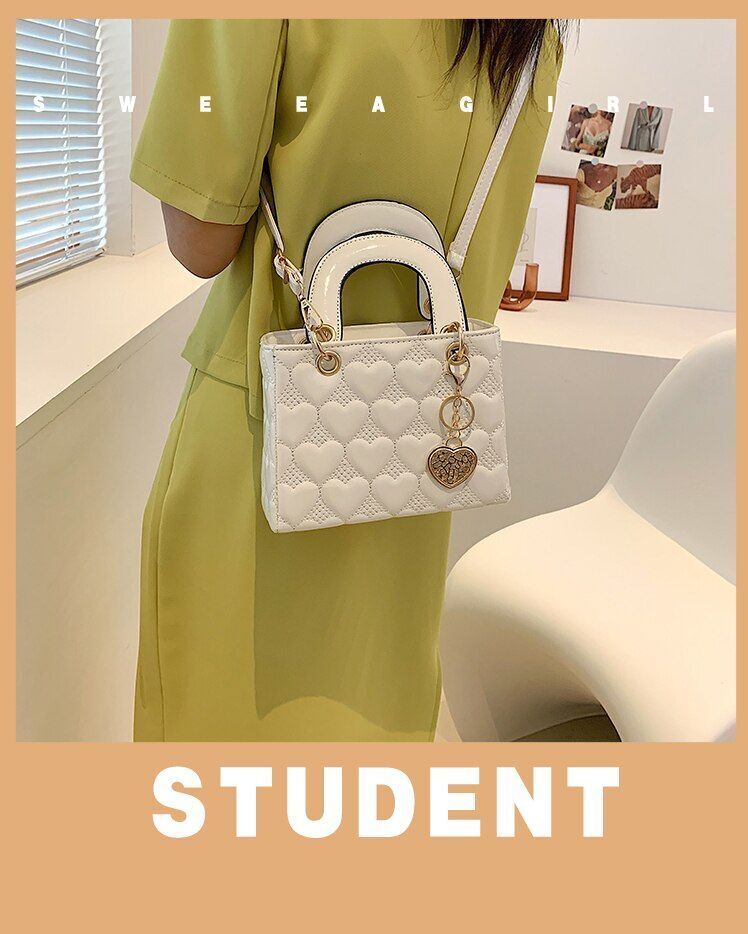 Bag Heart-shaped Handbag Purse Crossbody Purse Shoulder Bag 23*19*10/21*16*9 CM
