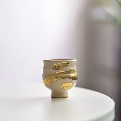 Japanese Style Ceramic Tea Cup 55ml Handmade Gilded Gongfu Teacup Gift