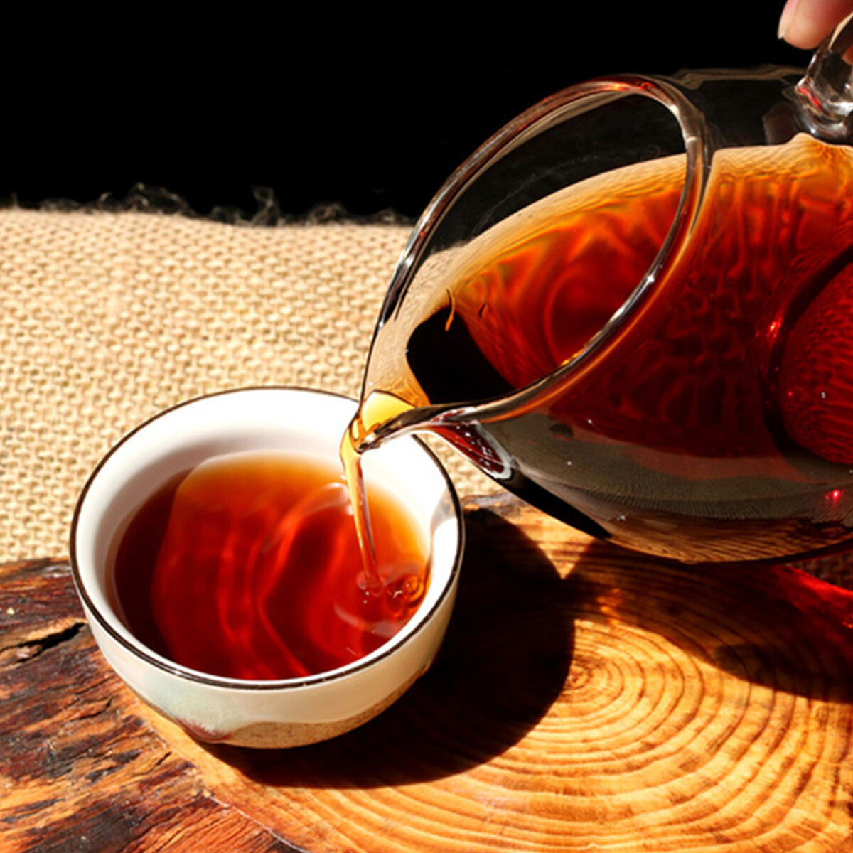 Puerh tea Cooked Tea Cake Black Tea Seven Sons tea Old Brown Tree Yunnan 357g