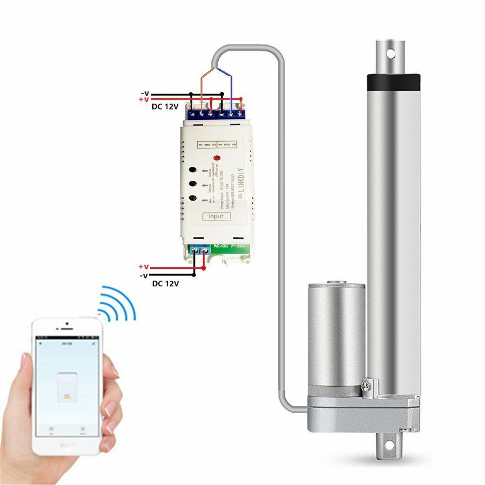Linear Actuator WIFI Controller 12V Power Supply Metal Gear Electric Motor 2Inch