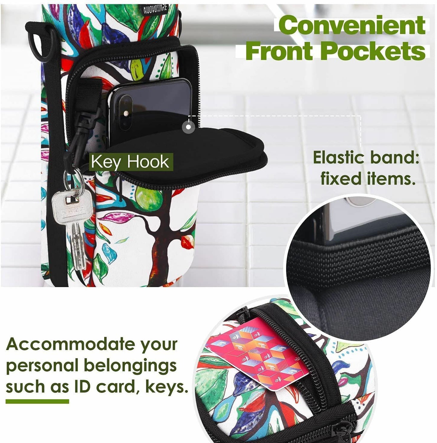 Water Bottle Holder Bag Universal Water Mug Pouch Sports Outdoor Travel Camping