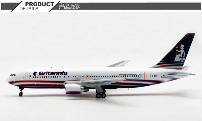 1:200 25CM JC Wings Britannia BOEING 767-200ER Passenger Airplane Diecast Model