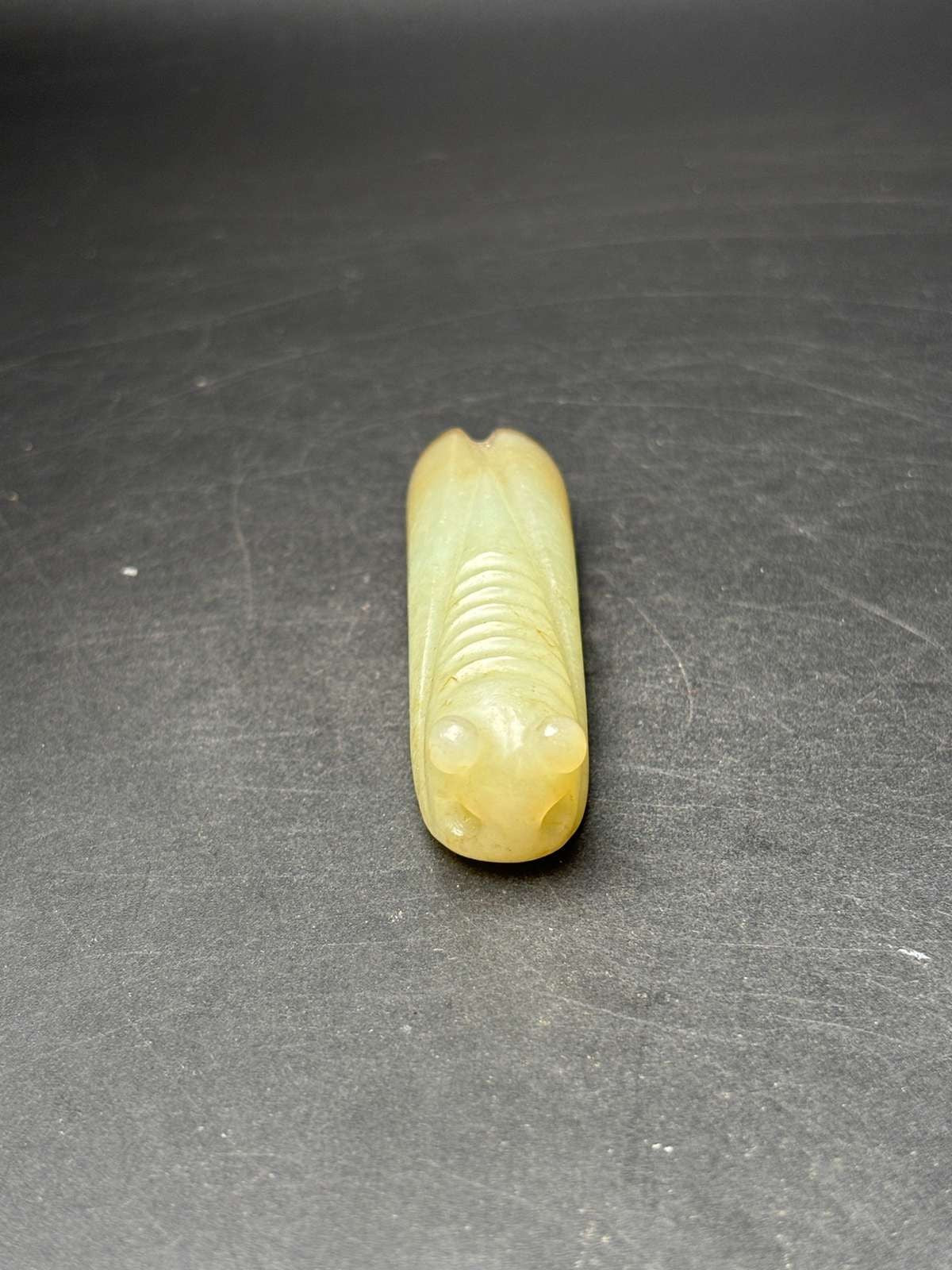 Certified Natural Hetian Jade Hand-carved Exquisite Cicada Statues 31344