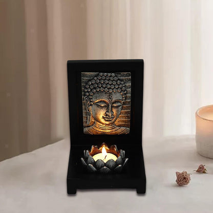 Buddha Candle Holder, Sculpture Collectible Ornament Tea Light Holders