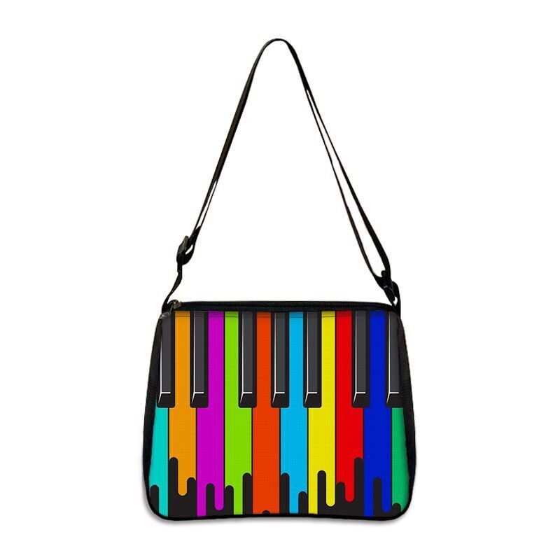 Music Print Handbags Causal Shoulder Bags Crossbody Purse Satchel Messenger Bag