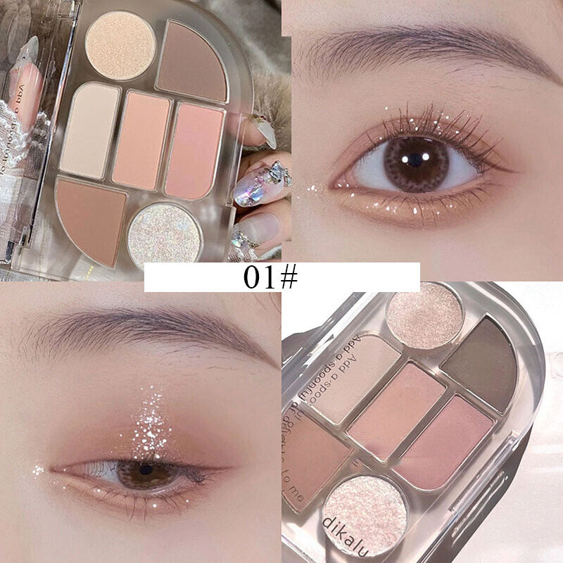 Milk Tea Seven Color Shimmer Matte Eyeshadow Palette Eye Matte Lasting Shadow ⊰