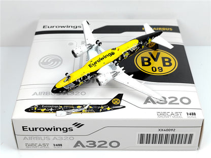1:400 JC Wings EUROWINGS AIRBUS A320 Passenger Airplane Diecast Model