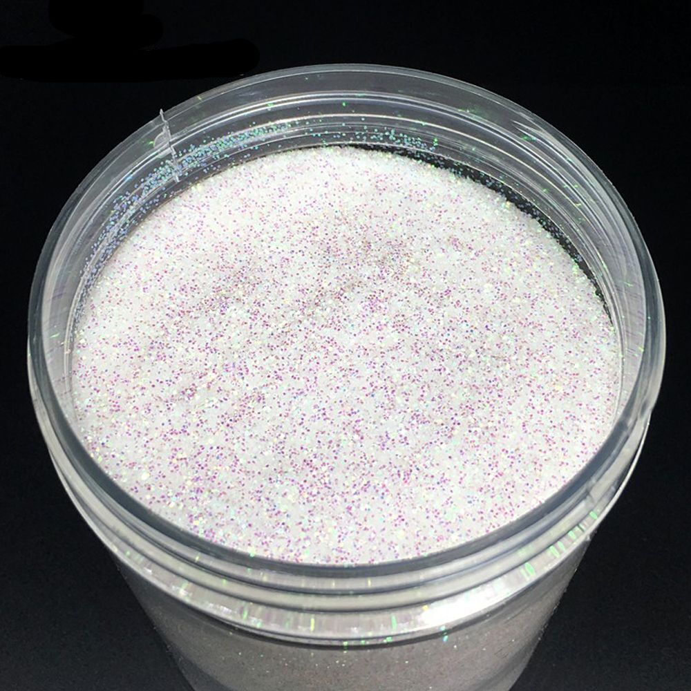 Nail Art Decor 1 Bottle AB White Sequins Glitters Holographic Flakes 0.2 0.4 1mm