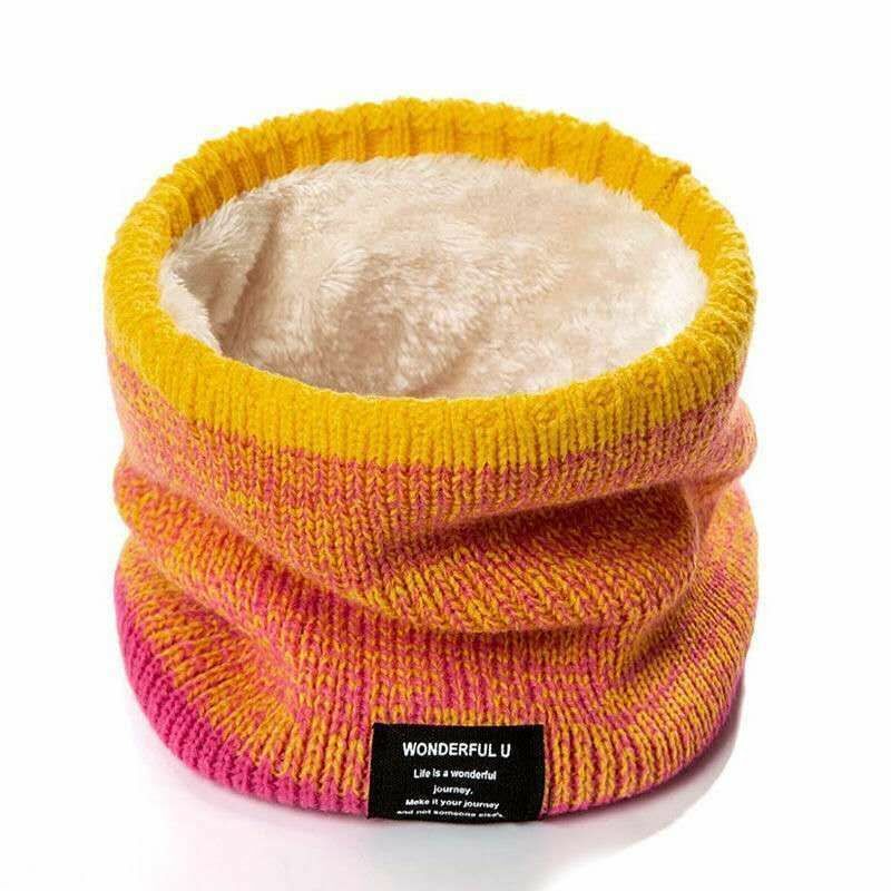 Winter Hiking Scarf Bandana Mask Cashmere Knitted Neck Warmer Face Fleece Shawl