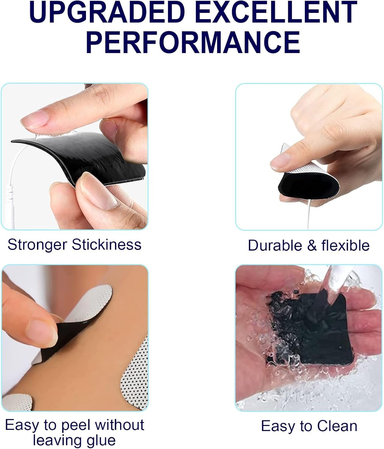 40 TENS Electrode Pads EMS Replacement Unit 7000 3000 2x2 Muscle Stimulator BULK