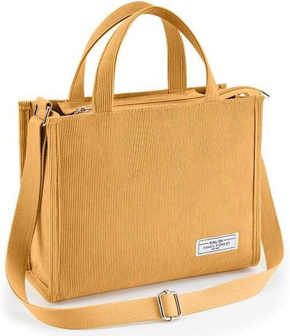 KALIDI Tote Bag for Women Corduroy Crossbody Bag Casual Zipper Tote Fashion Shou