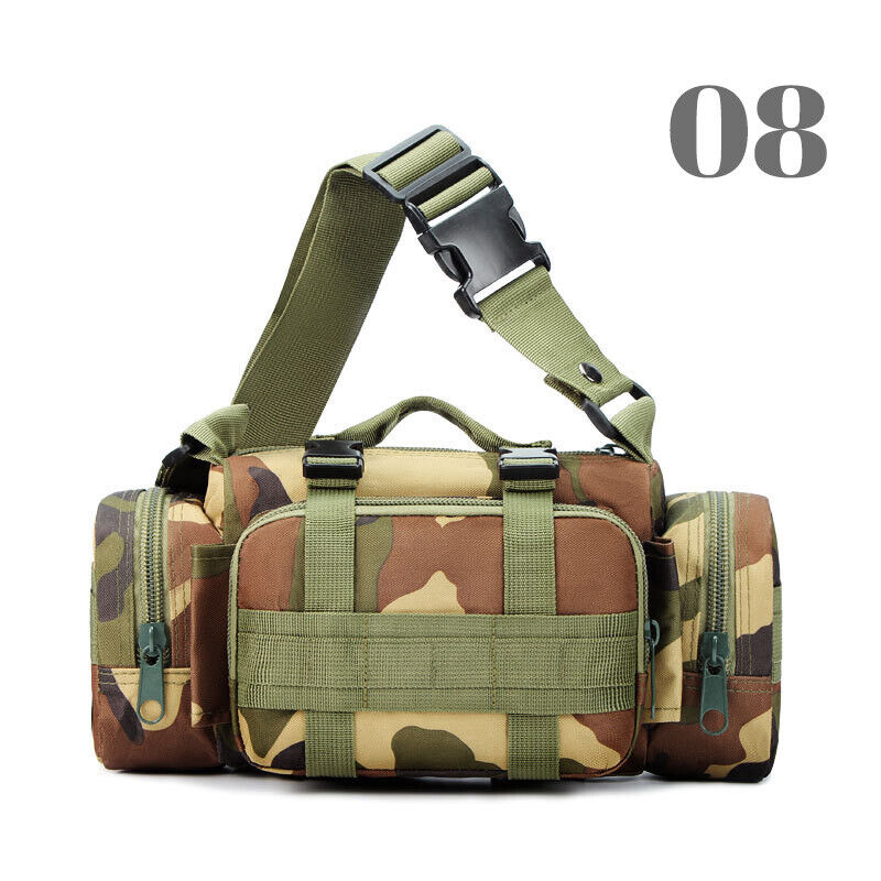 Men's Military Tactical Waist Bag Outdoor Camping Shoulder Chest Bag Fanny Pack