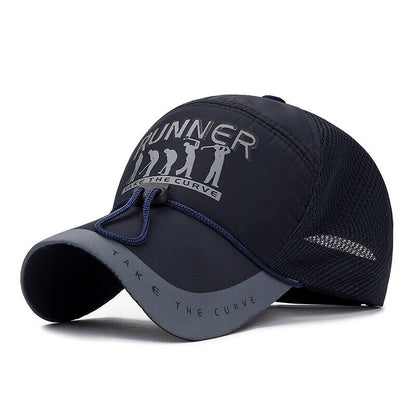 Men Printed Baseball Cap Wind-proof Hat Fishing Hat Neutral Long-brimmed Sun Hat