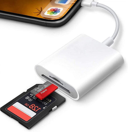 TF/SD Card Adapter Camera Reader for iPad iPhone6 7 8 Plus 13 14 15 Pro X Xs Lot