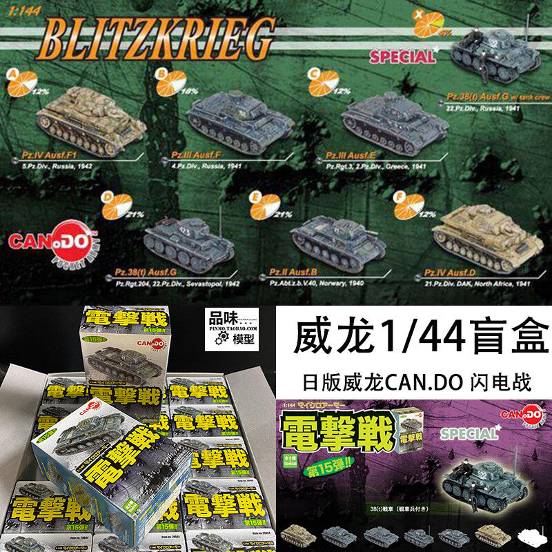 1/144 Tank Blind Box Blitzkrieg Tank Model Random