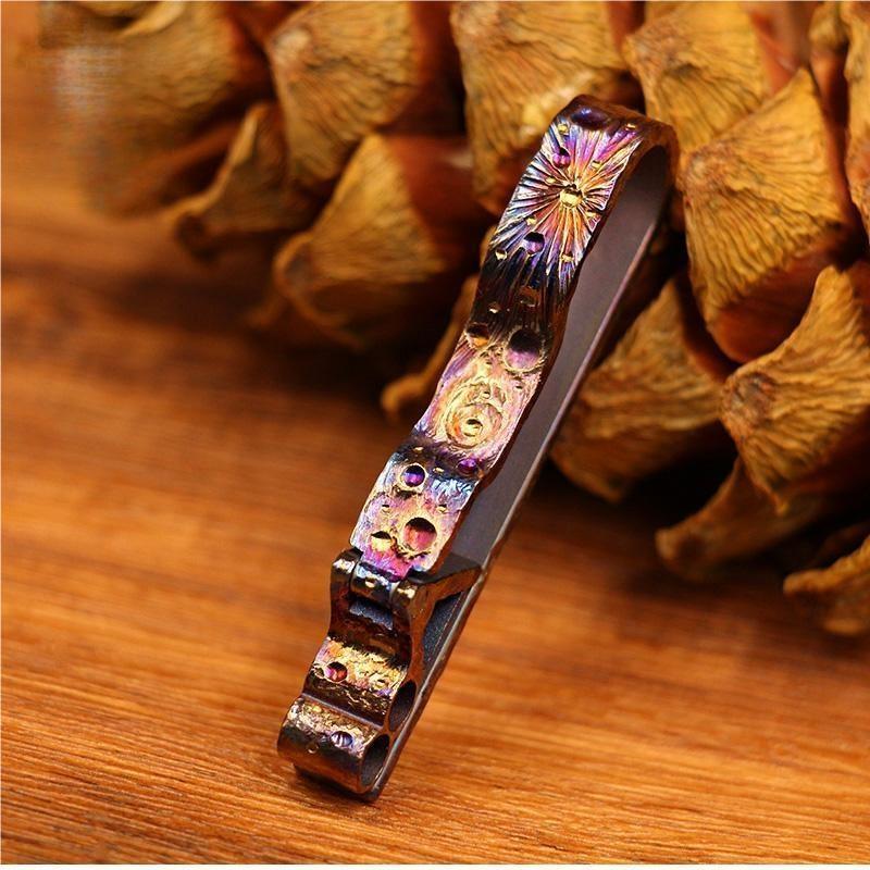 Handmade Titanium Alloy Belt Clip Belt Key Holder Belt Keychain Key Chain Gift