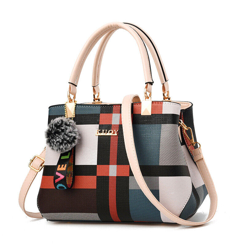 Women's Bag One-shoulder Messenger Bag Fashion All-match Checked Handbag