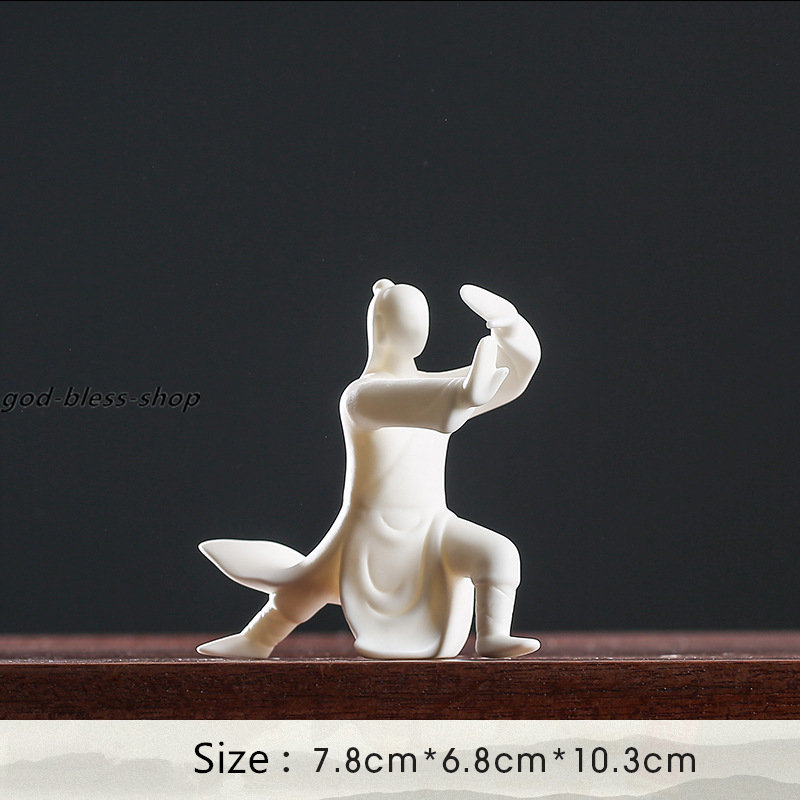 Zen Style Tea Pet Creative Tai Ji Posture Porcelain Tea Play Home Decoration New