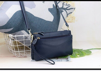 Women's Genuine Leather Bags Cow Leather Clutch Bags Mini Shoulder Bags