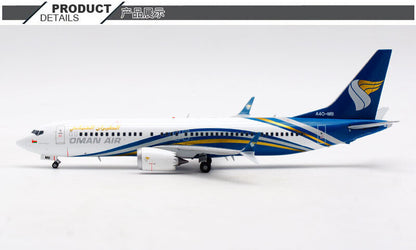 1:200 JC Wings OMAN AIR BOEING 737 MAX 8 Passenger Airplane Diecast Plane Model