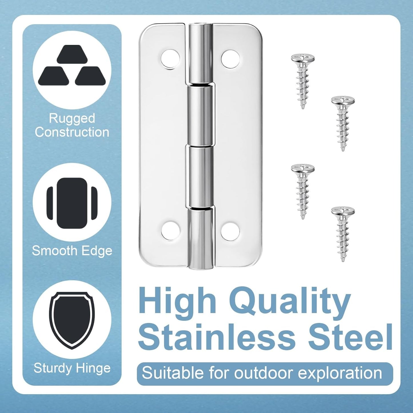 1-200 Stainless Steel Cooler Hinges & Screws Replacements For Igloo Cooler Parts