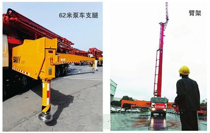 1:50 SANY 62M Concrete Pump Truck Constuction Machine Equipment Diecast Model