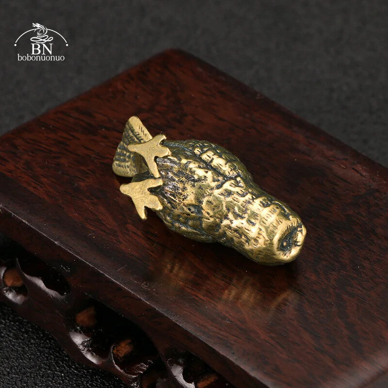 2022 NEW autumn Solid Brass Owl Miniature Figurines Retro Copper Animal Tea Pet