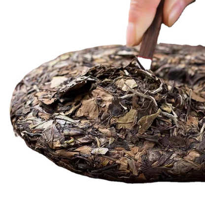 350g Fuding high mountain white tea aged day sun old tea cake gongmei shoumei