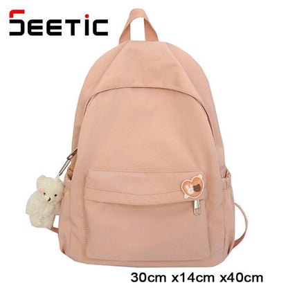 Backpack Waterproof Nylon School Travelling Bags 30*14*40 CM Nylon Orange/Pink