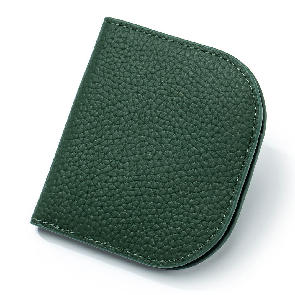 Versatile Zipper Coin Pocket Small Billfold Genuine Leather Card Slot Bag Wallet