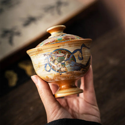 Dunhuang Single Cup Cultural and Creative Kung Fu Tea Set Tea Brewing Bowl