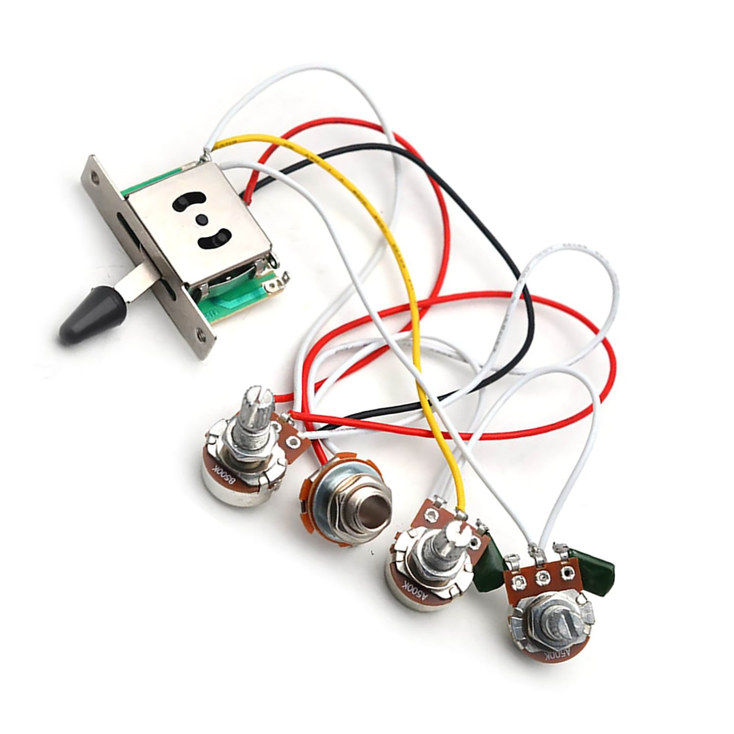 Electric Guitar Wiring Harness Prewired Kit Shaft Big Pots 5 Way Switch