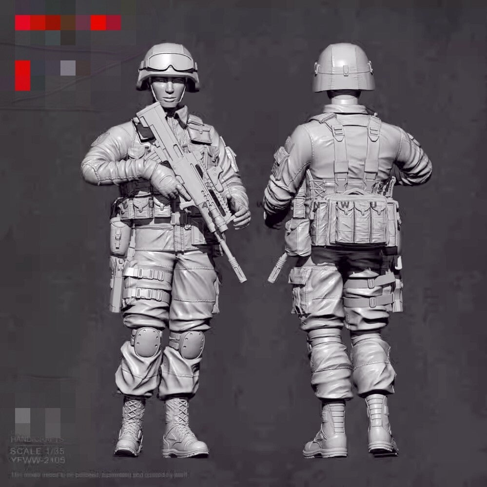 1:35 resin figure model Original Chinese Army Warrior 1 person Unassembled