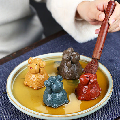 One Sheep Handmade Tea Pet Mascot Wealth Bring Tea Play Yixing Zisha Ornament