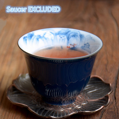 Chinese Tea Cup Jingdezhen Handpainted Tea Cups Small Kungfu Porcelain Cup Tea