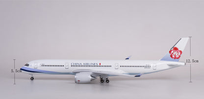 47CM 1:140 CHINA AIRLINES AIRBUS A350 Passenger Plane Landing Gear Resin Model