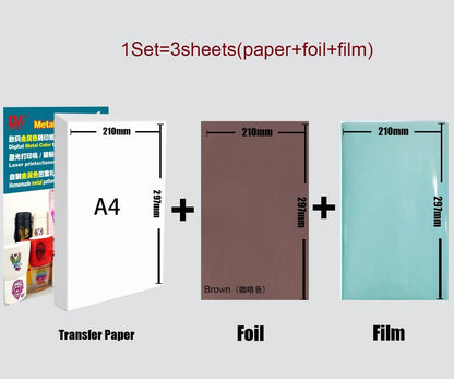 Water Transfers Decal 3Pcs Printable Laser Hot Stamping Paper Image Mug Stickers