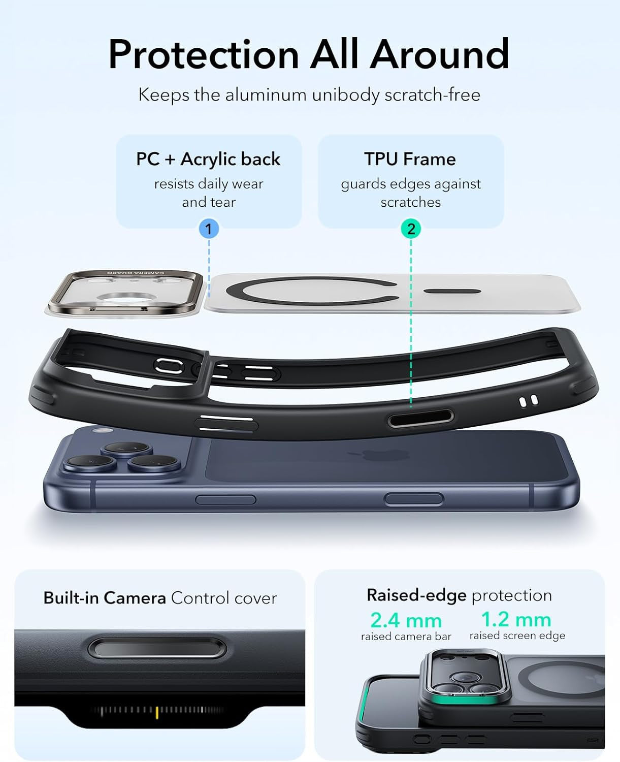 for Iphone 17 Pro Case with Stash Stand, Camera Control Cover Compatible with Ma