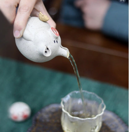100cc chinese Yixing Handmade Zisha teapot white Clay FuZhu Gongfu Tea Pot