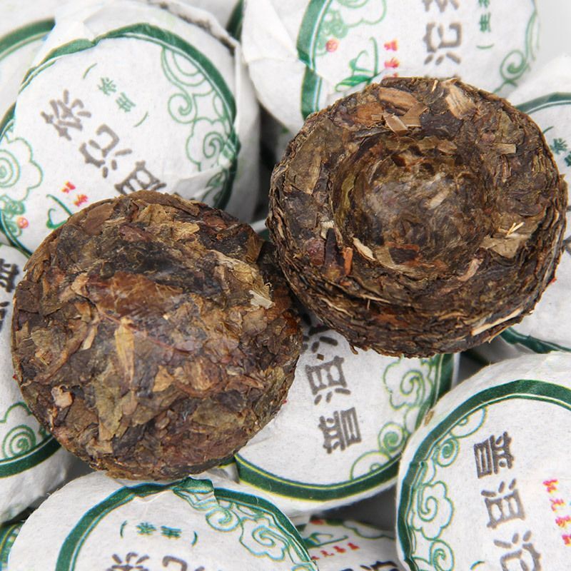 Yunnan Tea Hongyuan Mini Tuocha Original Pu'er Tu Tea Raw 200g Bamboo Plate -