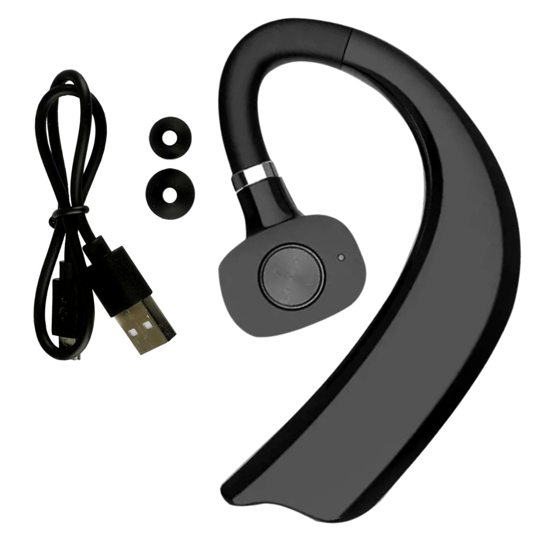 Bluetooth 5.0 Earpiece Wireless Headset Noise Cancelling Earbuds Driving Trucker