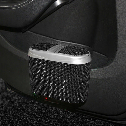 Car Van Trash Waste Bin Flip Case Rubbish Holder Auto Garbage Can Storage Box