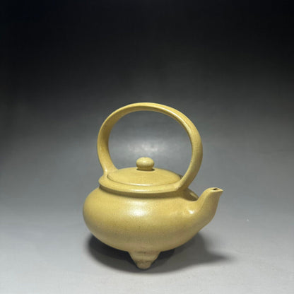 Chinese Yixing Zisha Clay Handmade Exquisite Teapot（三足提梁壶 底款：如图）