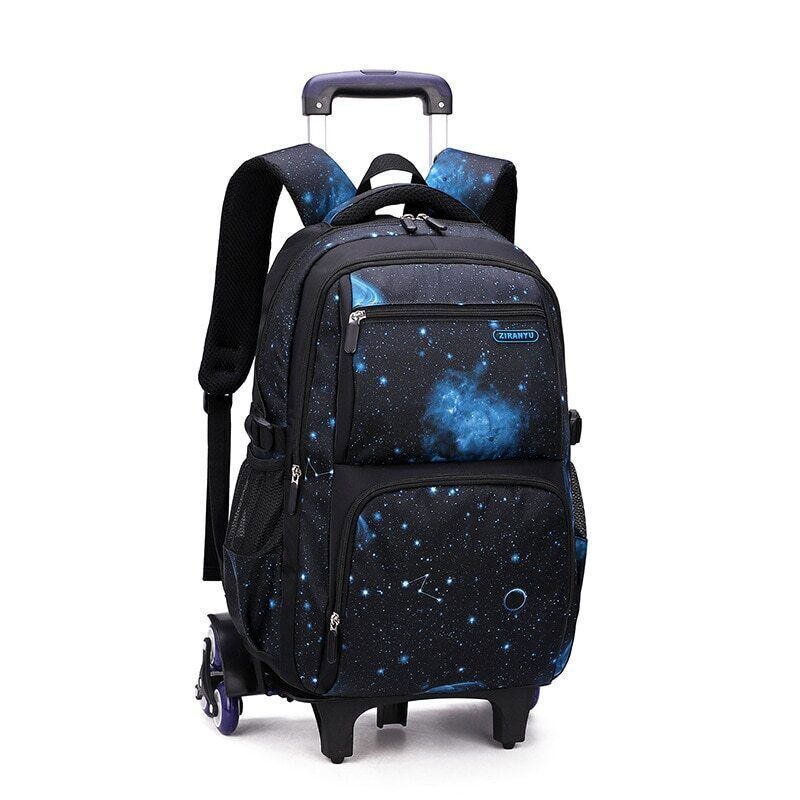 School Bag Wheels School Backpack Wheeled Bag Students Bags Boys Travel Luggage